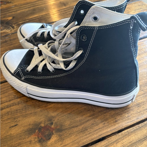 Converse Black and White High-Top Sneakers - Picture 2 of 5